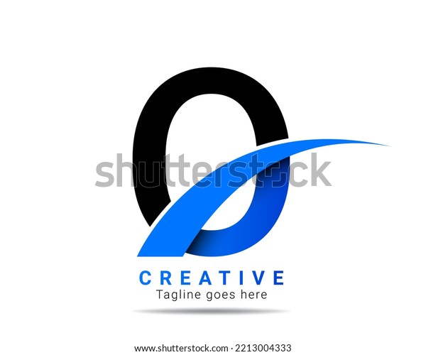 O letter logo for company brand identity, travel,\
logistic, business logo template. Initial blue color O letter\
alphabet logo