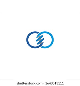 O letter logo connected coil