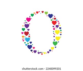 o letter logo creative design vector 
template in heart design