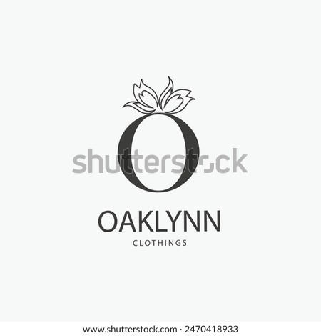 O letter logo with a creative floral concept for company business beauty real estate premium