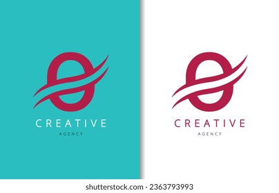 O Letter Logo Design with Background and Creative company logo. Modern Lettering Fashion Design. Vector illustration