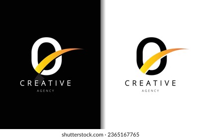 O Letter Logo Design with Background and Creative company logo. Modern Lettering Fashion Design. Vector illustration