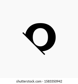 O Letter Logo Design with Creative Cut. simple design. graphic elegant and unique sliced design template Vector. - vector