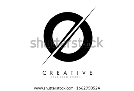 O Letter Logo Design with a Creative Cut. Creative logo design.