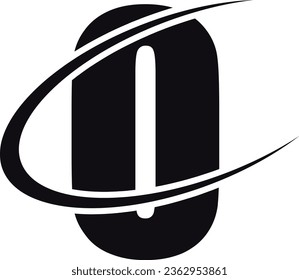 O letter logo design element in black colour