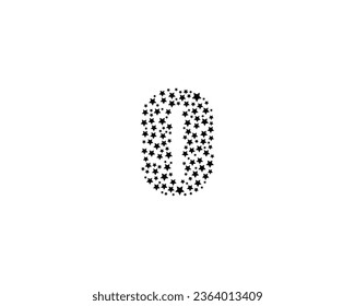 O letter logo design element with star shape