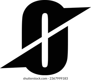 O letter logo design element in black colour