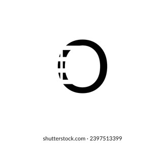 O letter logo design element