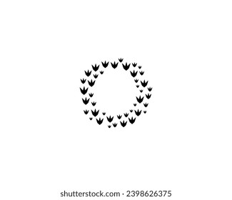 O letter logo design element