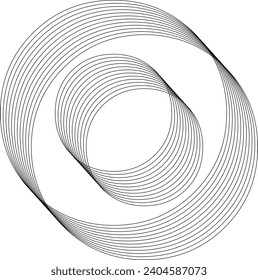 O Logo-Design-Element Letter. Geometrischer 3D-Buchstabe. Streetwear-Stile. Unmögliche Form, optische Täuschung. Heilige Geometrie. Vektorgrafik 10 eps.