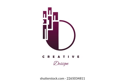 O letter logo design icon with elegant creative vector design on white background