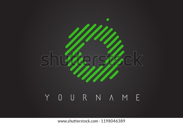 O Letter Logo Design Made Neon Stock Vector Royalty Free