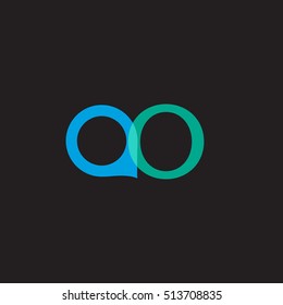 A & O Letter logo Design rounded vector element
