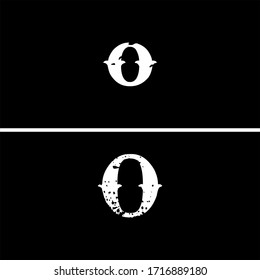 O letter logo design with small and capital letter