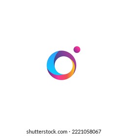 O letter logo design template elements. Modern abstract digital alphabet letter logo. Vector illustration. Technology letter logo. Colorful O letter logo.