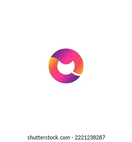 O letter logo design template elements. Modern abstract digital alphabet letter logo. Vector illustration.
