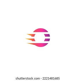 O elementos de plantilla de diseño de logotipo de letras. Logo de la letra digital abstracta moderna. Ilustración vectorial.