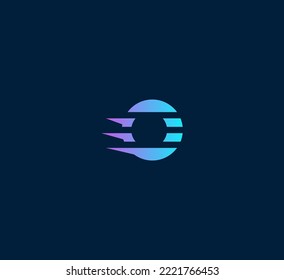 O elementos de plantilla de diseño de logotipo de letras. Logo de la letra digital abstracta moderna. Ilustración vectorial. Logotipo de letra "Fast O".