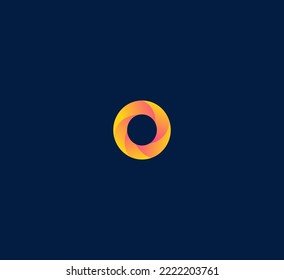 O elementos de plantilla de diseño de logotipo de letras. Logo de la letra digital abstracta moderna. Ilustración vectorial. Logo de la letra 3D O. Letra 3D colorida. Logo de la tecnología.