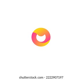 O elementos de plantilla de diseño de logotipo de letras. Logo de la letra digital abstracta moderna. Ilustración vectorial. Logo color O lette, logotipo 3D O.