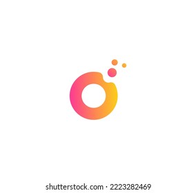 O elementos de plantilla de diseño de logotipo de letras. Logo de la letra digital abstracta moderna. Ilustración vectorial. Logo de la letra O colorida. Logo de Technology O. 
