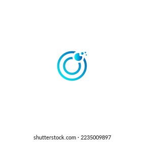 O letter logo design template elements. Modern abstract digital alphabet letter logo. Vector illustration.