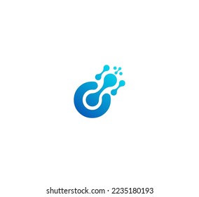 O Buchstaben Logo Design Template Elemente. Modernes abstraktes Logo für digitale Buchstaben. Vektorgrafik. Technologie-O-Logo. 