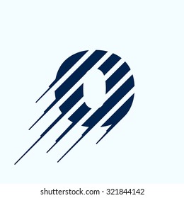 O letter logo design template. Fast speed vector unusual letter. Vector design template elements for your application or corporate identity.