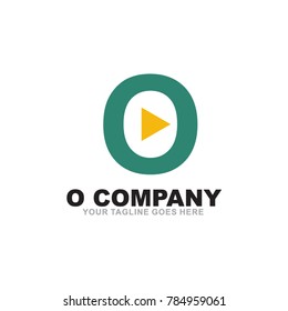 O letter logo design template
