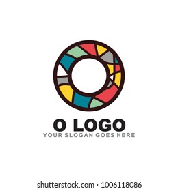 O letter logo design vector template
