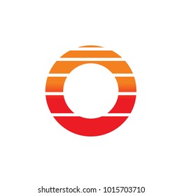 O letter logo design vector template