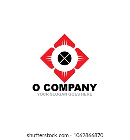 O letter logo design vector icon