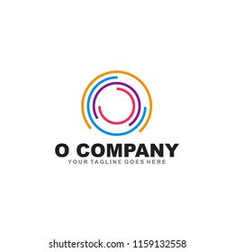 Plantilla vectorial de diseño de logotipo de letra O