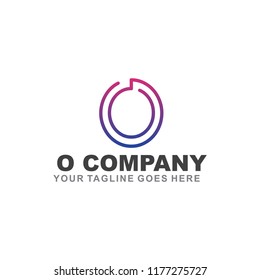 O letter logo design vector template