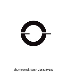 O letter logo design vector on white background.