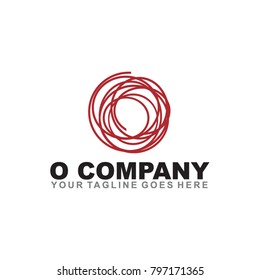 O letter logo design vector template