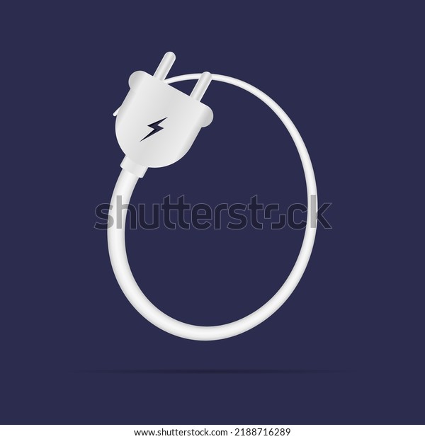 O letter logo electric power plug. İsolated vector\
typeface for power design, application logo, energy identity,\
charging things etc.