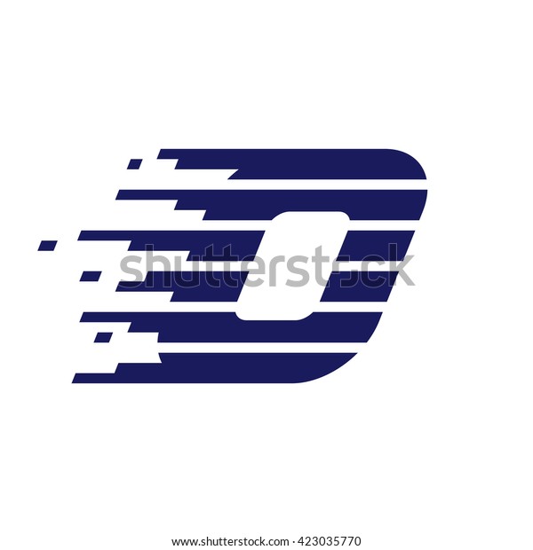 O letter logo with fast speed lines. Vector\
design template elements for your sportswear, app icon, corporate\
identity, labels or posters.