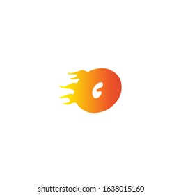 O letter logo, fire flames logo design. initial letter logo - vector