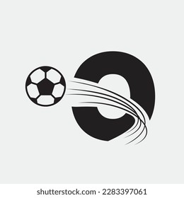 O letter logo, football logo, Sport logo design template vector