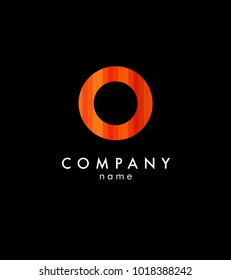 O letter logo geometric design template