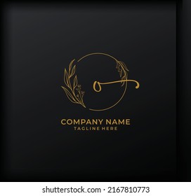 O Letter Logo. Gold Letter Design Vector with Golden Luxury Colors