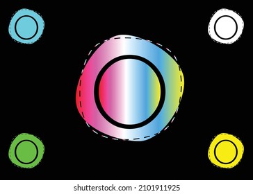 O letter logo and icon design template