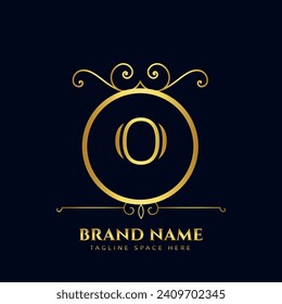 o letter logo, Letter o logo, o letter icon Design with black background. Luxury o letter