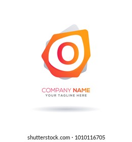 O Letter logo icon. Modern full color gradation design with unique shape for creative use. Vector illustration