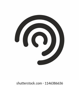 O letter logo icon. Vector