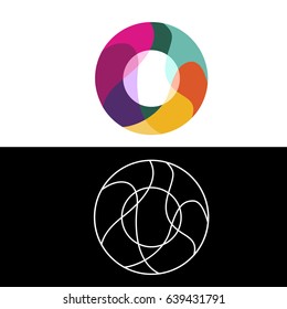 O Letter logo, icon, vector design template