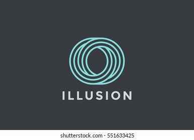 O letter Logo infinite shape design vector template Linear style