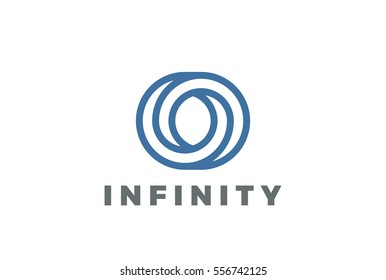 O letter Logo infinite shape design vector template Linear style