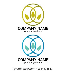 o letter logo and leaf logo design